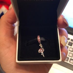 Authentic Pandora flamingo charm